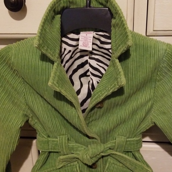 Girls Gymboree apple green cordoroy jacket - Picture 2 of 5